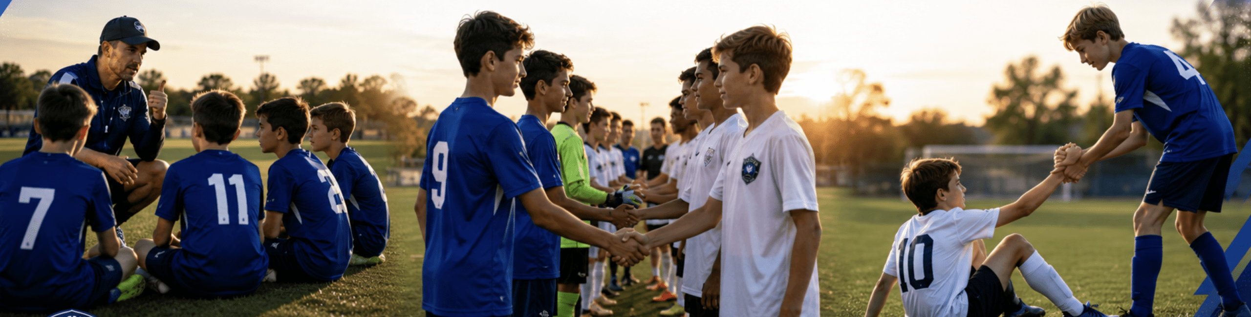 Players Soccer Club players shaking hands after a match